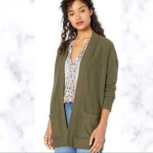 Lucky Brand olive Jersey Cardigan